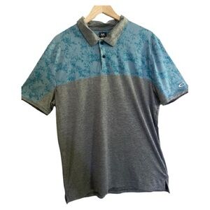 NWT Oakley Men's Sand Block Polo Aurora Blue Large
